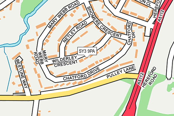 SY3 9PA map - OS OpenMap – Local (Ordnance Survey)