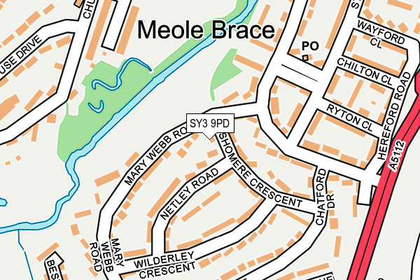 SY3 9PD map - OS OpenMap – Local (Ordnance Survey)