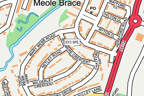 SY3 9PE map - OS OpenMap – Local (Ordnance Survey)