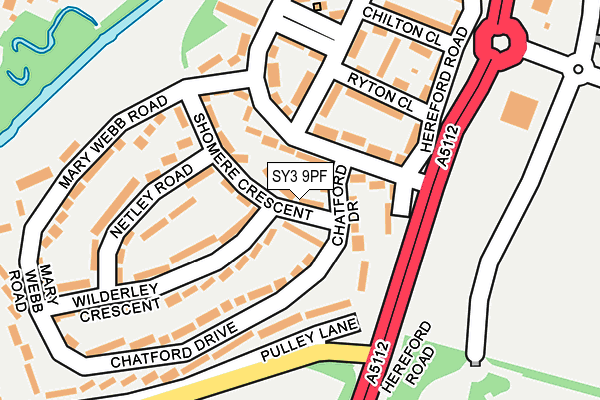 SY3 9PF map - OS OpenMap – Local (Ordnance Survey)