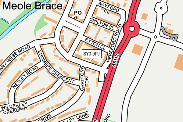 SY3 9PJ map - OS OpenMap – Local (Ordnance Survey)