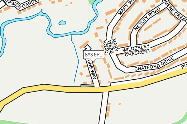SY3 9PL map - OS OpenMap – Local (Ordnance Survey)
