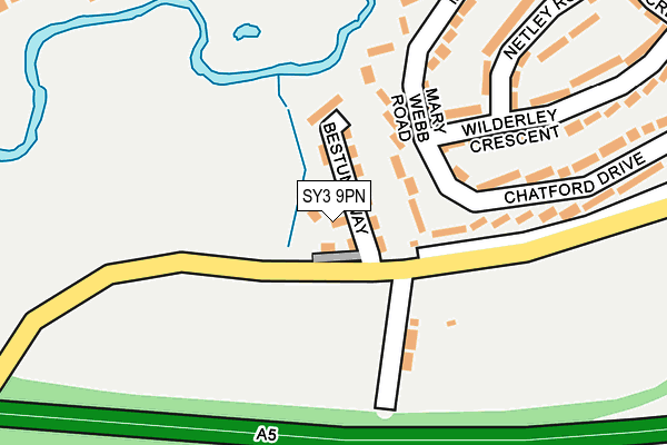 SY3 9PN map - OS OpenMap – Local (Ordnance Survey)