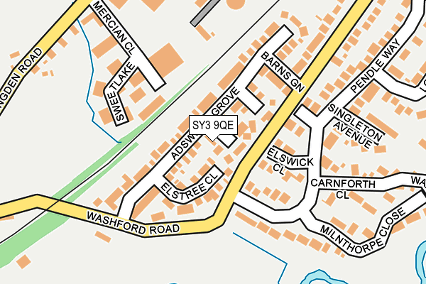 SY3 9QE map - OS OpenMap – Local (Ordnance Survey)