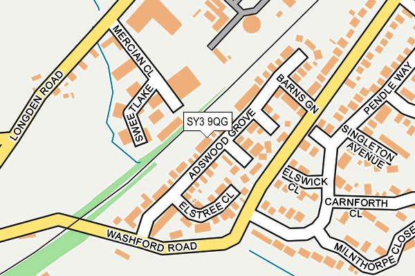 SY3 9QG map - OS OpenMap – Local (Ordnance Survey)