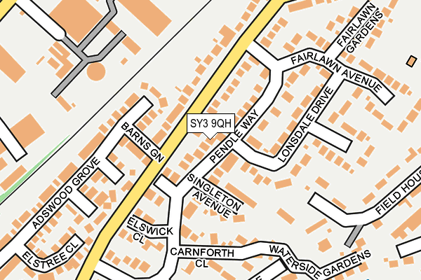 SY3 9QH map - OS OpenMap – Local (Ordnance Survey)