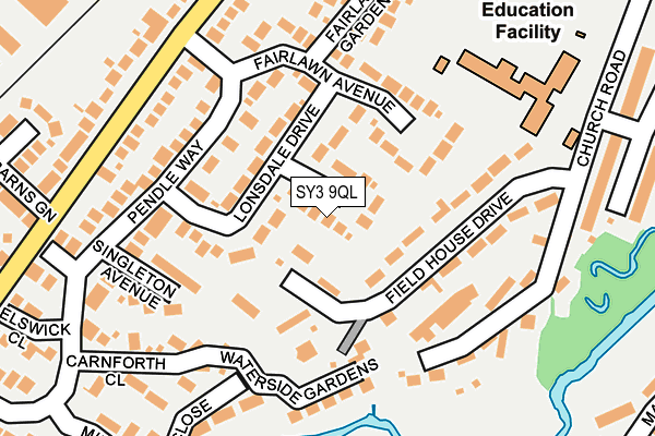 SY3 9QL map - OS OpenMap – Local (Ordnance Survey)