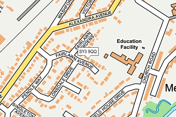 SY3 9QQ map - OS OpenMap – Local (Ordnance Survey)