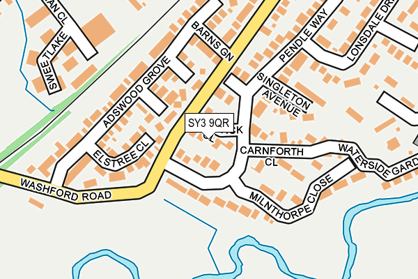 SY3 9QR map - OS OpenMap – Local (Ordnance Survey)