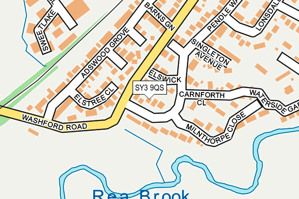 SY3 9QS map - OS OpenMap – Local (Ordnance Survey)