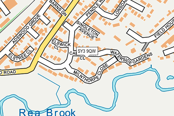 SY3 9QW map - OS OpenMap – Local (Ordnance Survey)