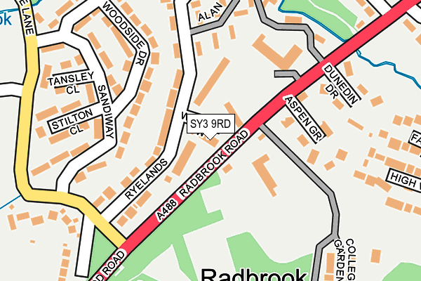 SY3 9RD map - OS OpenMap – Local (Ordnance Survey)