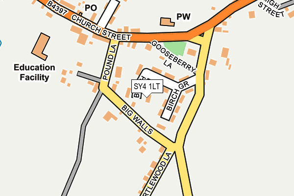 SY4 1LT map - OS OpenMap – Local (Ordnance Survey)