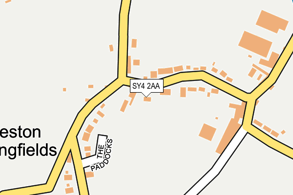 SY4 2AA map - OS OpenMap – Local (Ordnance Survey)