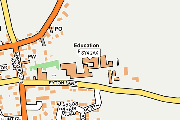 SY4 2AX map - OS OpenMap – Local (Ordnance Survey)