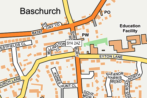 SY4 2AZ map - OS OpenMap – Local (Ordnance Survey)