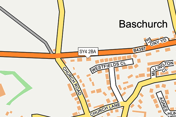 SY4 2BA map - OS OpenMap – Local (Ordnance Survey)