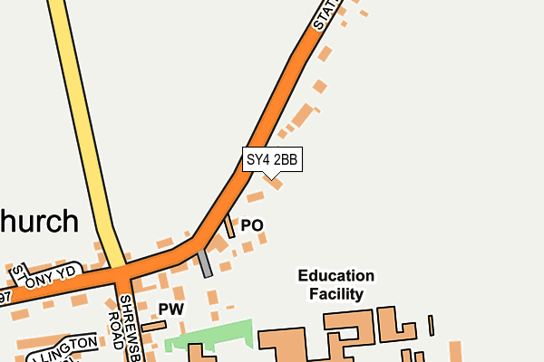SY4 2BB map - OS OpenMap – Local (Ordnance Survey)