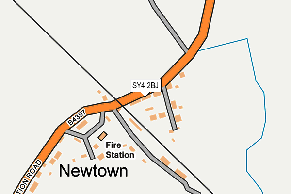 SY4 2BJ map - OS OpenMap – Local (Ordnance Survey)