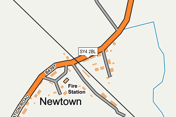 SY4 2BL map - OS OpenMap – Local (Ordnance Survey)