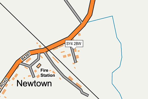 SY4 2BW map - OS OpenMap – Local (Ordnance Survey)