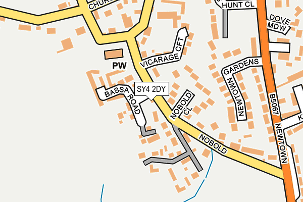 SY4 2DY map - OS OpenMap – Local (Ordnance Survey)