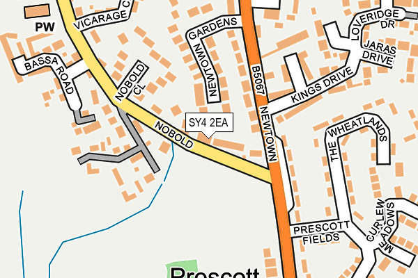 SY4 2EA map - OS OpenMap – Local (Ordnance Survey)