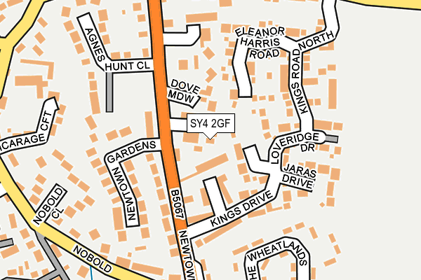 SY4 2GF map - OS OpenMap – Local (Ordnance Survey)