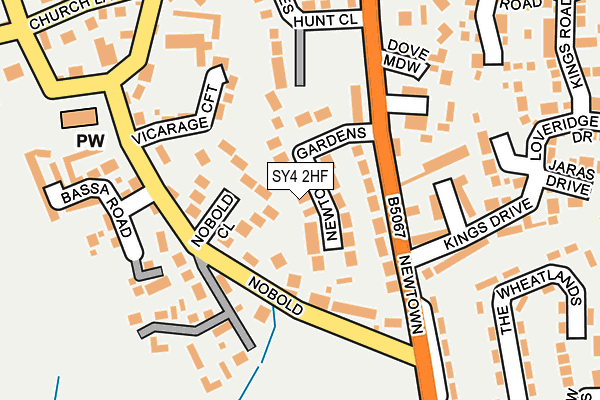 SY4 2HF map - OS OpenMap – Local (Ordnance Survey)