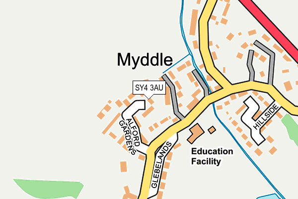 SY4 3AU map - OS OpenMap – Local (Ordnance Survey)