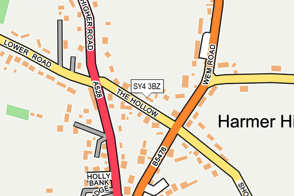 SY4 3BZ map - OS OpenMap – Local (Ordnance Survey)