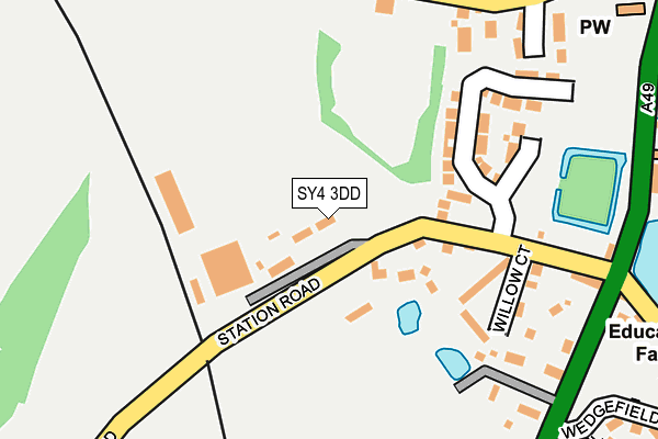 SY4 3DD map - OS OpenMap – Local (Ordnance Survey)