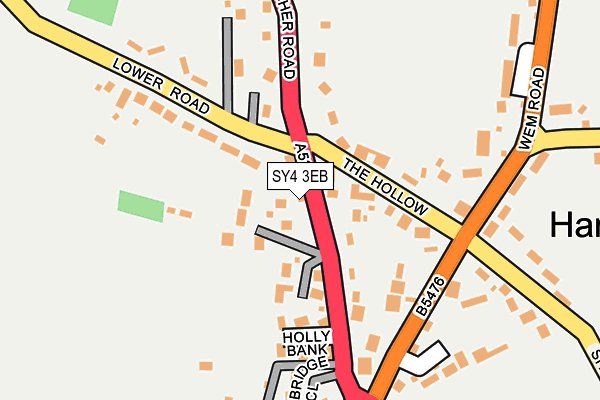 SY4 3EB map - OS OpenMap – Local (Ordnance Survey)