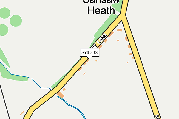 SY4 3JS map - OS OpenMap – Local (Ordnance Survey)