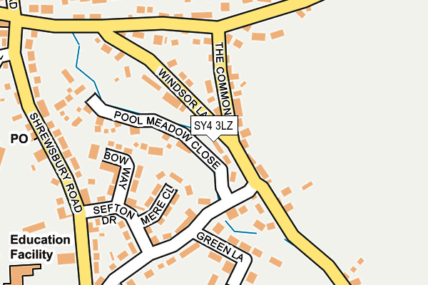 SY4 3LZ map - OS OpenMap – Local (Ordnance Survey)