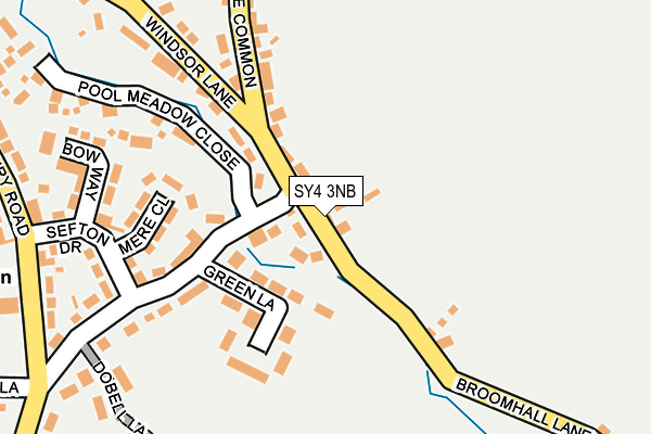 SY4 3NB map - OS OpenMap – Local (Ordnance Survey)