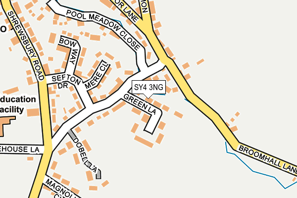 SY4 3NG map - OS OpenMap – Local (Ordnance Survey)