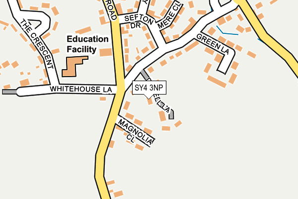 SY4 3NP map - OS OpenMap – Local (Ordnance Survey)