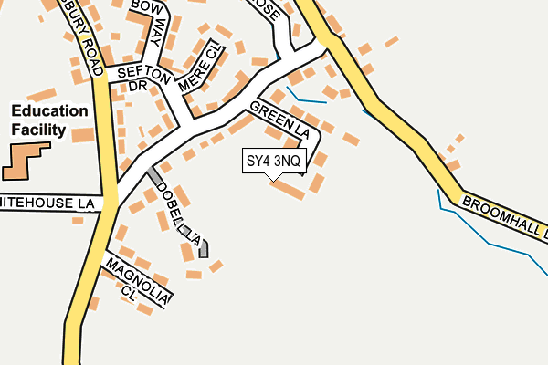 SY4 3NQ map - OS OpenMap – Local (Ordnance Survey)