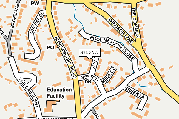 SY4 3NW map - OS OpenMap – Local (Ordnance Survey)