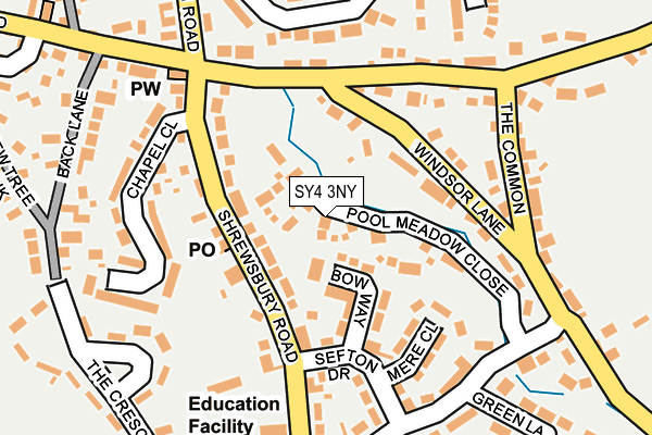 SY4 3NY map - OS OpenMap – Local (Ordnance Survey)