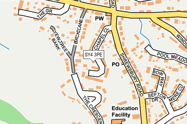 SY4 3PE map - OS OpenMap – Local (Ordnance Survey)