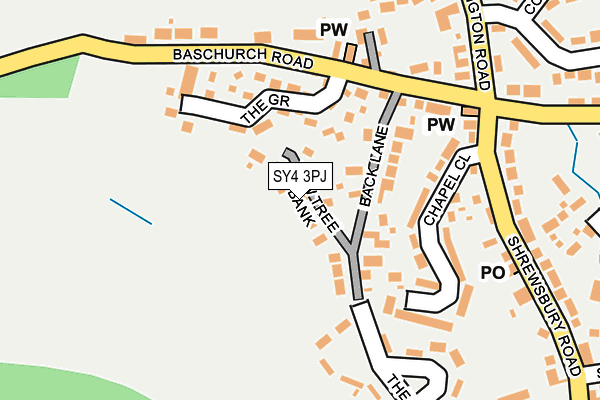 SY4 3PJ map - OS OpenMap – Local (Ordnance Survey)