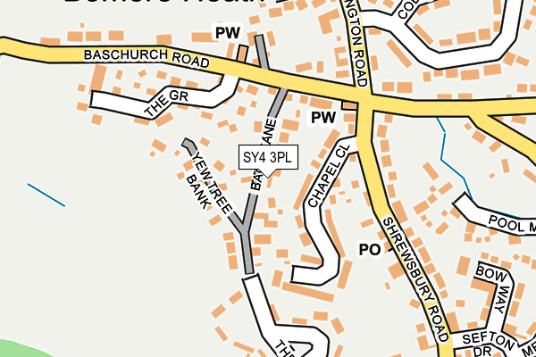 SY4 3PL map - OS OpenMap – Local (Ordnance Survey)