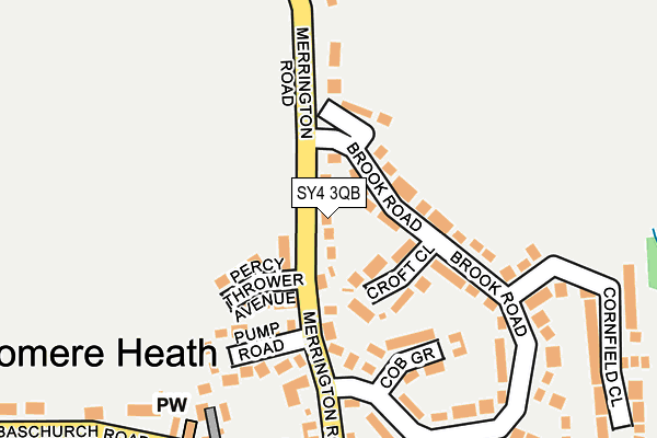 SY4 3QB map - OS OpenMap – Local (Ordnance Survey)