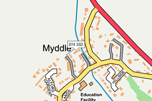 SY4 3SD map - OS OpenMap – Local (Ordnance Survey)