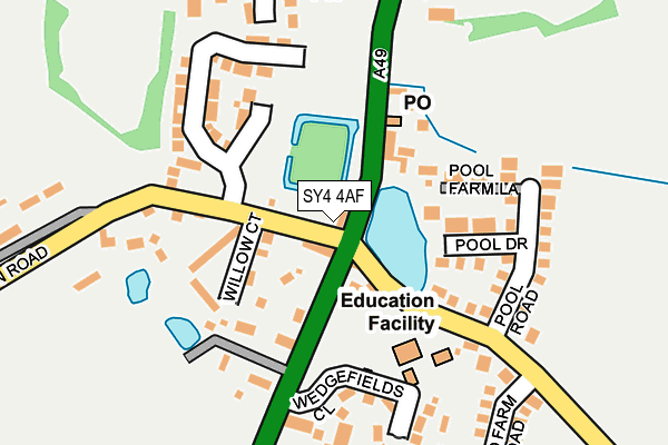 SY4 4AF map - OS OpenMap – Local (Ordnance Survey)