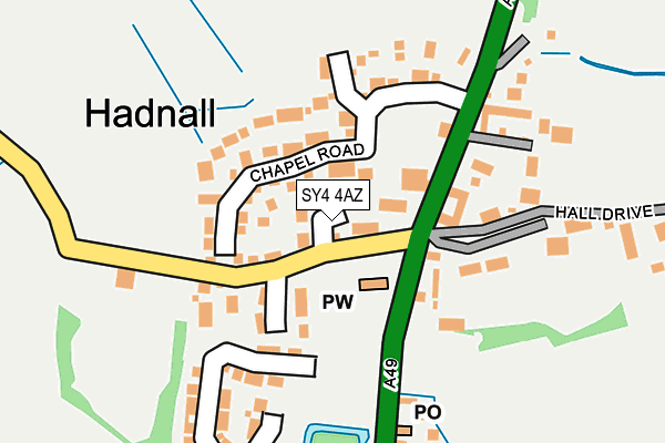 SY4 4AZ map - OS OpenMap – Local (Ordnance Survey)