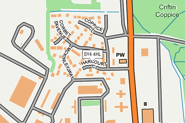 SY4 4HL map - OS OpenMap – Local (Ordnance Survey)