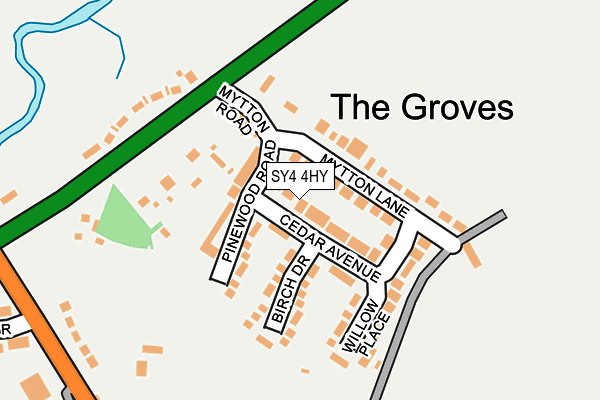 SY4 4HY map - OS OpenMap – Local (Ordnance Survey)
